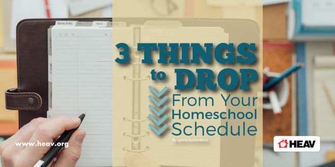 Dropping non-essentials from your homeschool schedule