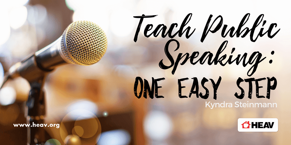 Kyndra Steinmann-teach public speaking-one easy step-microphone