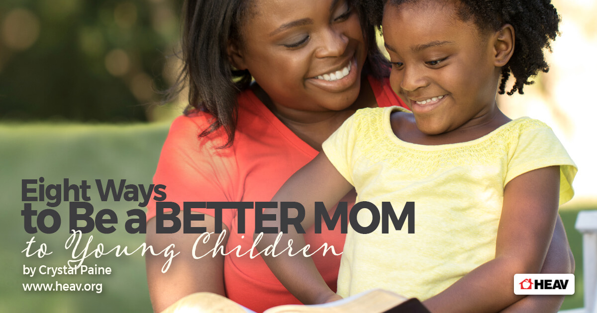 crystal Paine-eight ways to be better mom-black mom in red and daughter in yellow
