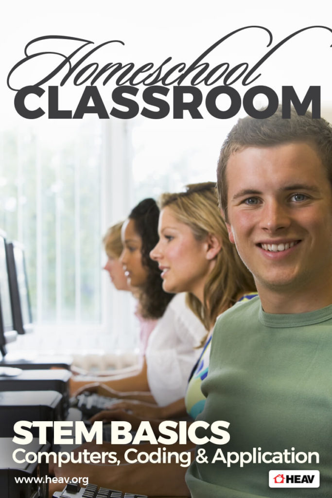 STEM basics - computers - coding - application - homeschool classroom