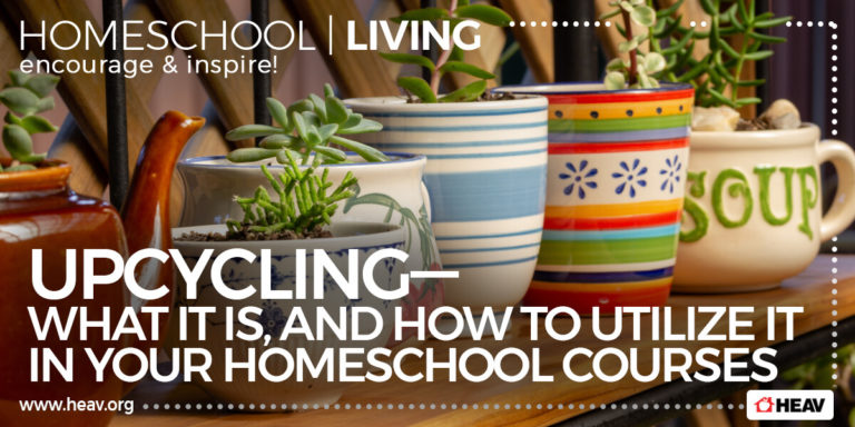 upcycled posts and teacups-homeschool living