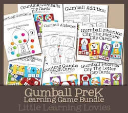 Little Learning Lovies-Gumball PreK Learning Game Bundle