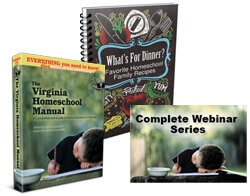 the Virginia homeschool manual- 3 book fronts