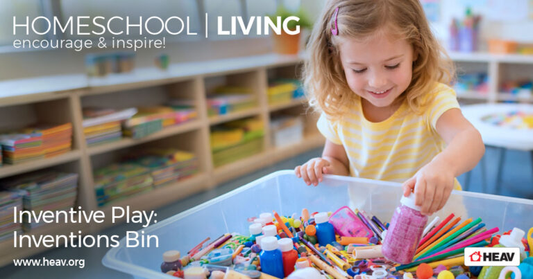 Inventive play Inventions Bin homeschool living