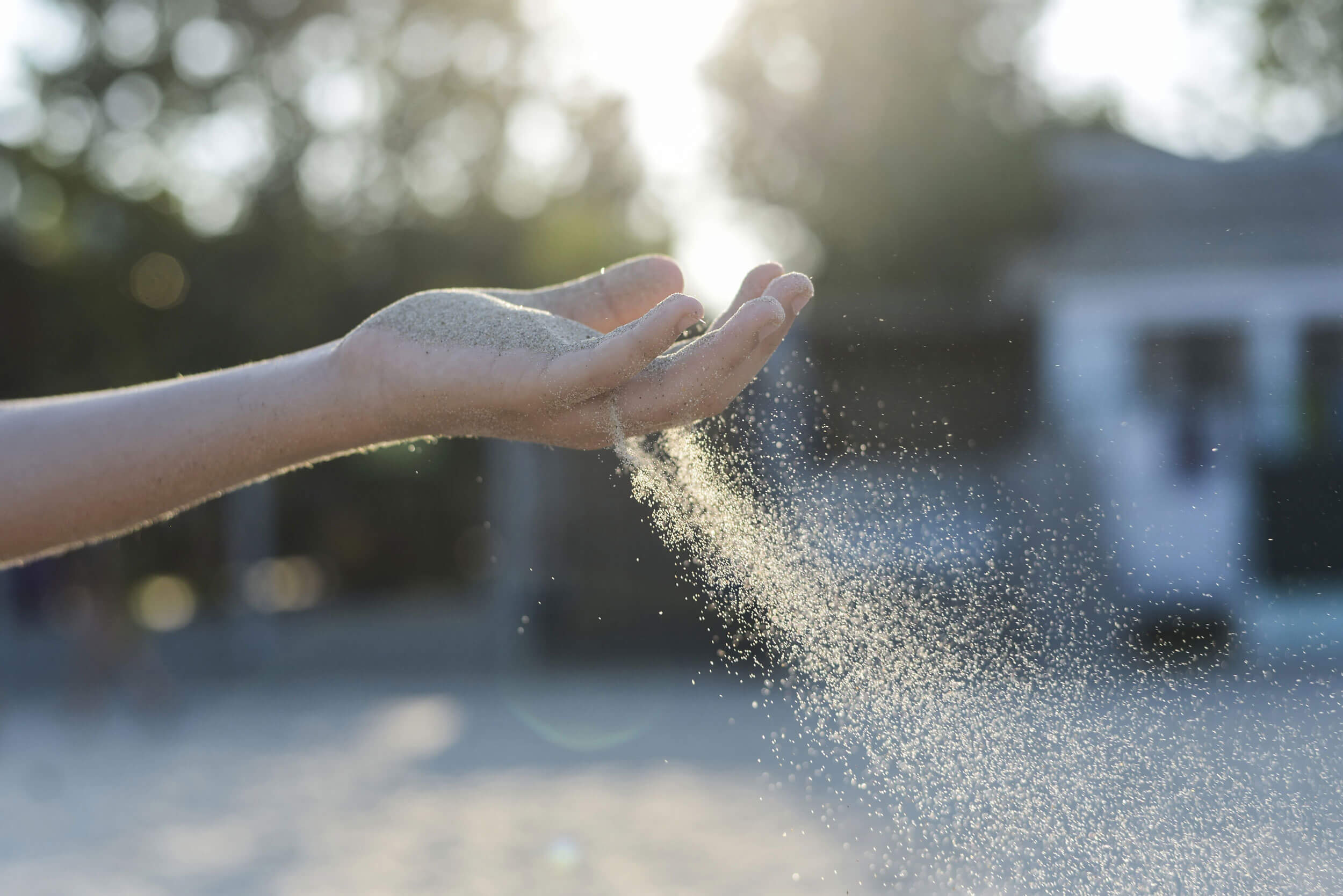 time - sand - hand - benefits of homeschooling - white space