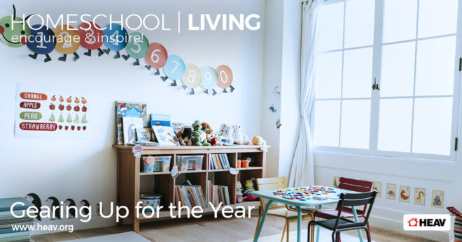 organization - Gearing up for the homeschool space year