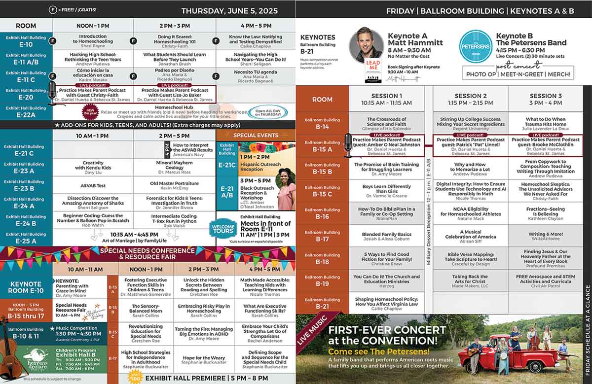 Schedule at a Glance HERO