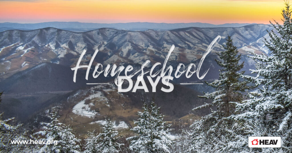 homeschool days winter scene