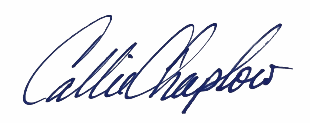 Callie Chaplow signature